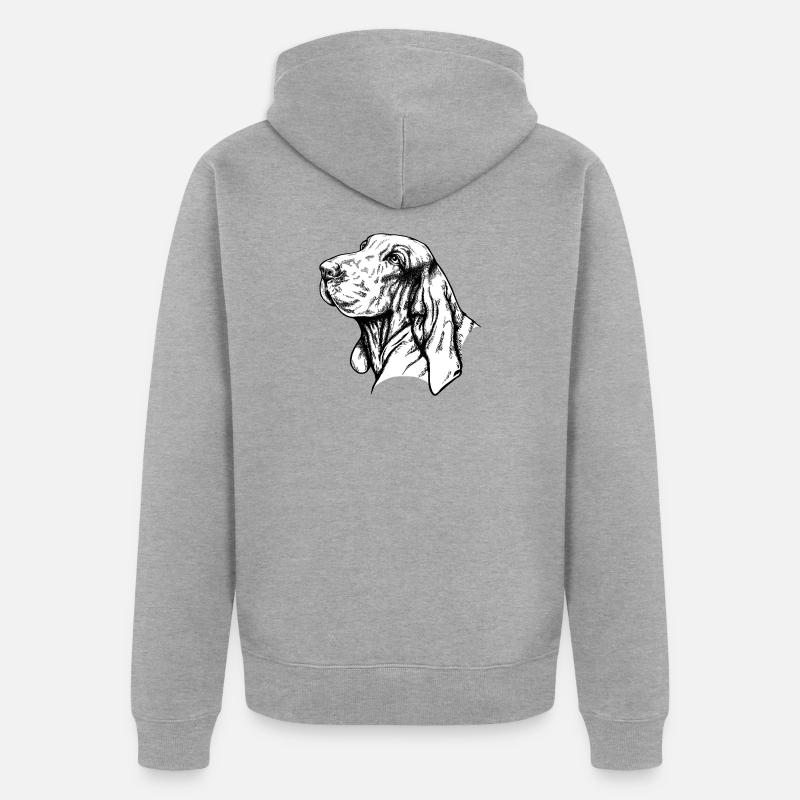Bracco Italiano Portrait - Veste à capuche bio Premium Unisexe - gris chiné