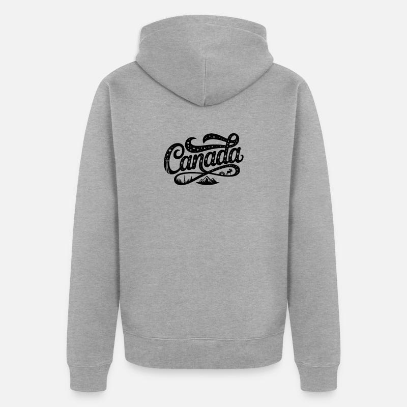 Canada - Conception de souvenirs - Veste à capuche bio Premium Unisexe - gris chiné