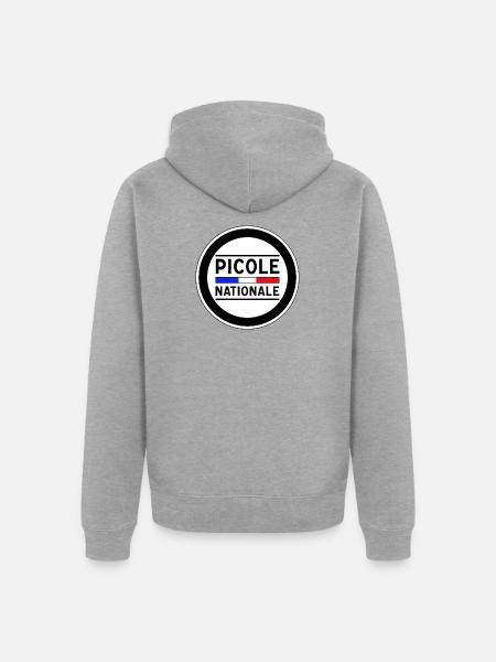 Nationale Trinkgasse Neues Design - Unisex Premium Bio Zip Hoodie - Grau meliert