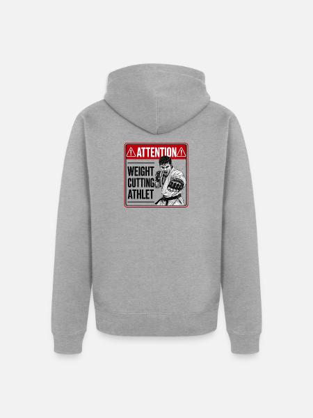 Attention weight cutting athlet - Unisex Premium Bio Zip Hoodie - Grau meliert