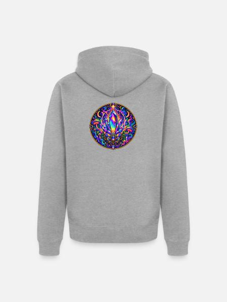 Kristall - Unisex Premium Bio Zip Hoodie - Grau meliert