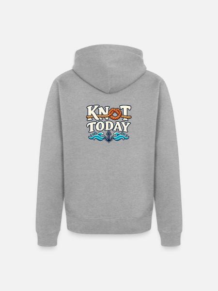 Knoten heute – Seltsames nautisches Segeldesign - Unisex Premium Bio Zip Hoodie - Grau meliert