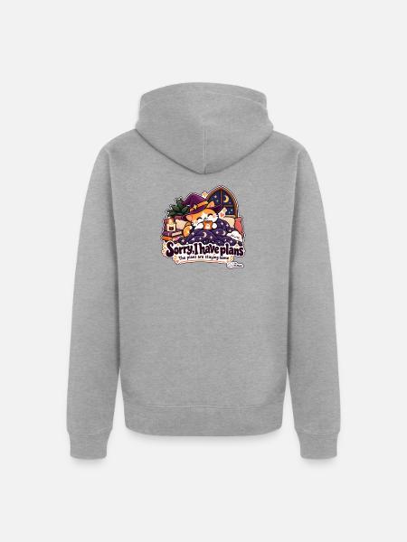 Halloween – Entschuldigung, ich habe Pläne - Unisex Premium Bio Zip Hoodie - Grau meliert