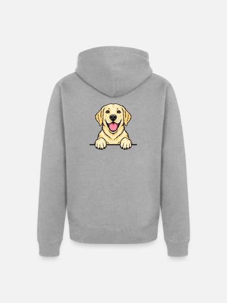 Labrador - Unisex Premium Bio Zip Hoodie - Grau meliert