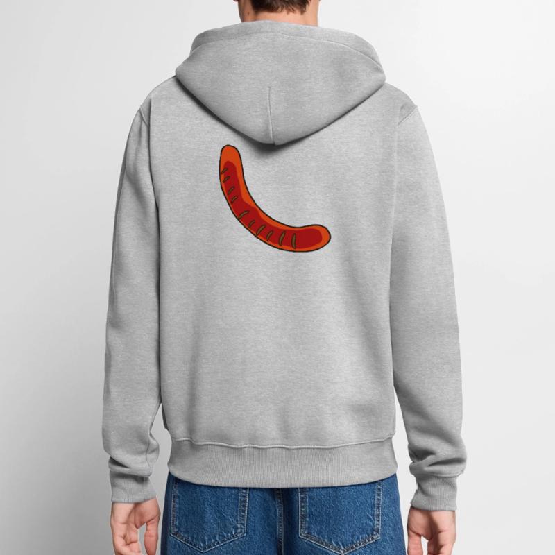 Wurst oder Bratwurst Unisex Premium Bio Zip Hoodie