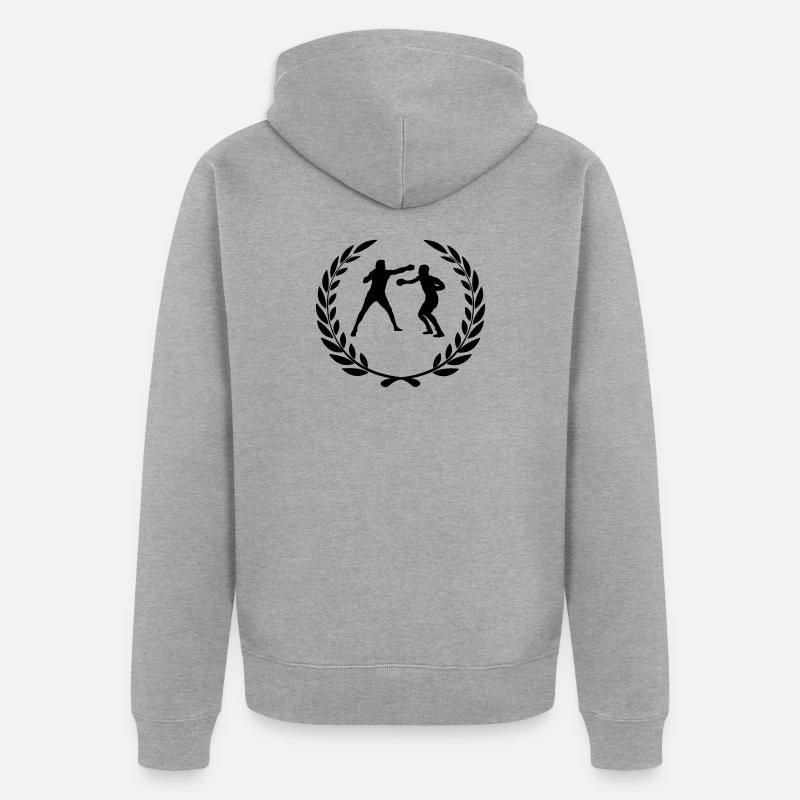 Boxe - Veste à capuche bio Premium Unisexe - gris chiné