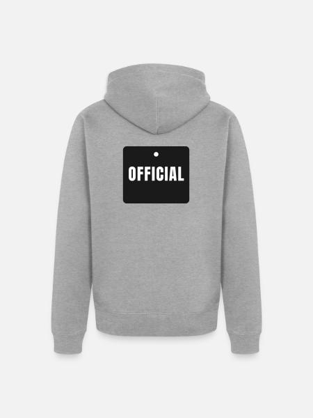 Official Badge - Offiziell Original Geschenk - Unisex Premium Bio Zip Hoodie - Grau meliert