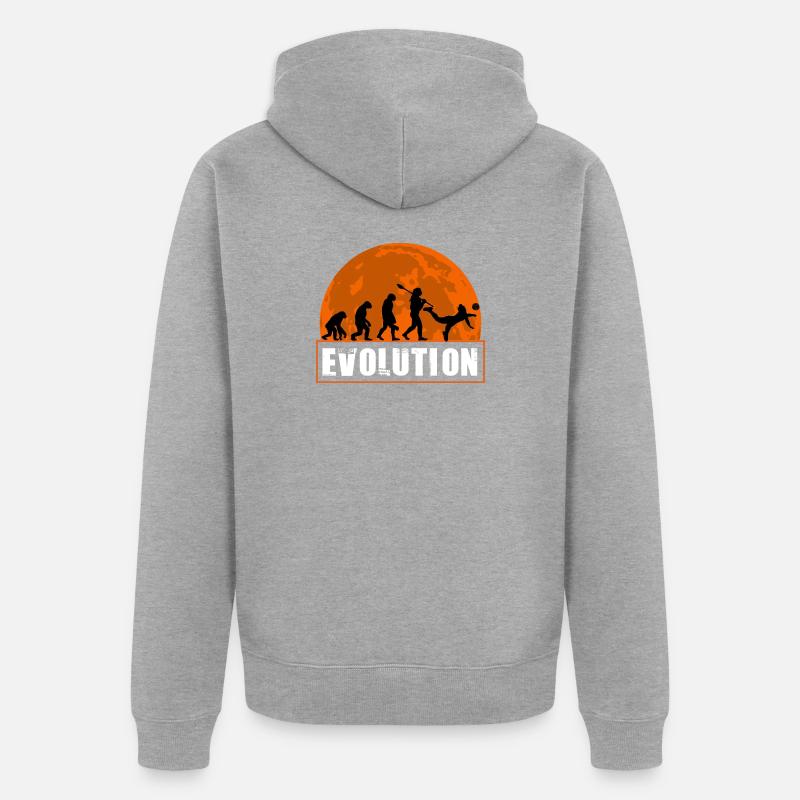 Évolution du volley-ball Joueuse Athlète - Veste à capuche bio Premium Unisexe - gris chiné