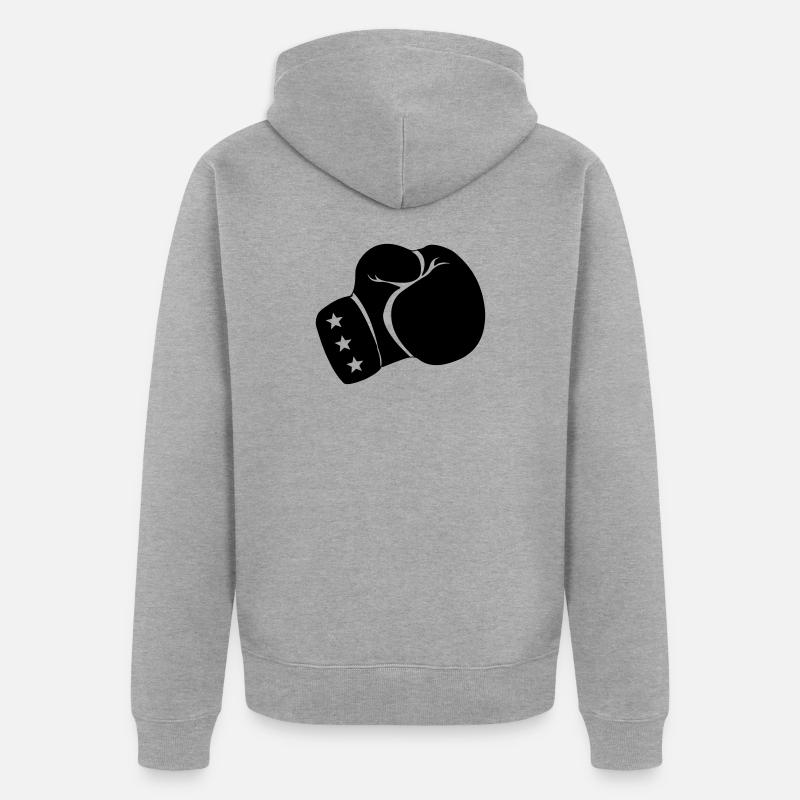 Boxe gant de boxe - Veste à capuche bio Premium Unisexe - gris chiné