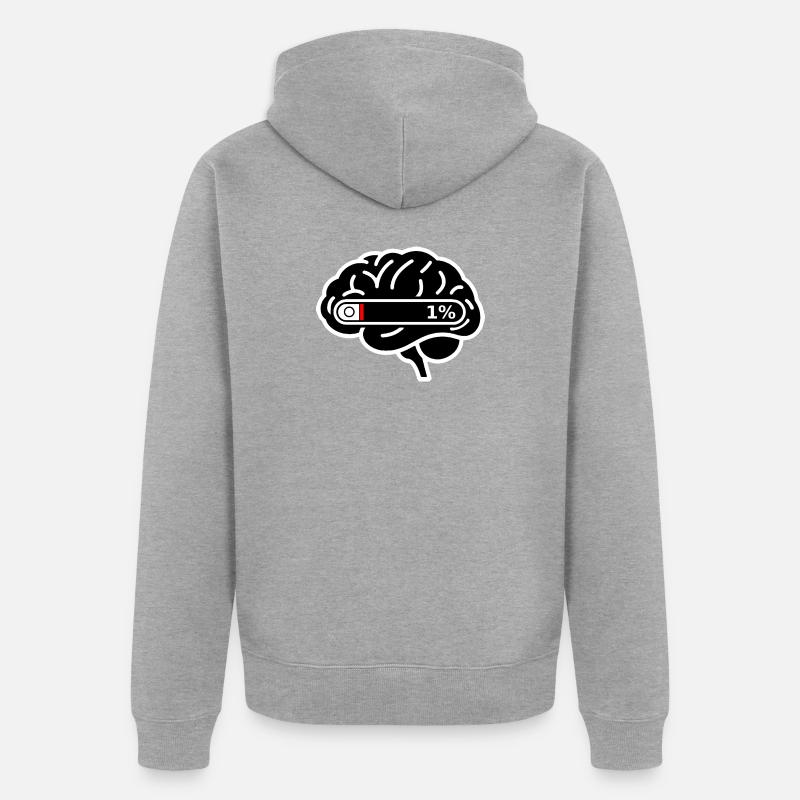 Brain_Loading_1 _Digital_Burnout - Veste à capuche bio Premium Unisexe - gris chiné