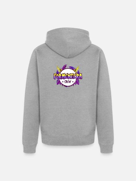 Formentera Crew Bunt - Unisex Premium Bio Zip Hoodie - Grau meliert