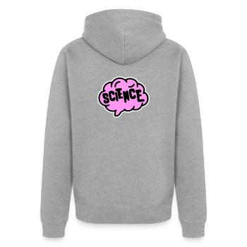 Science Science Statement Nerd Education Saying - Unisex Premium Organic Zip Hoodie - heather grey - Back - Nico (187cm)