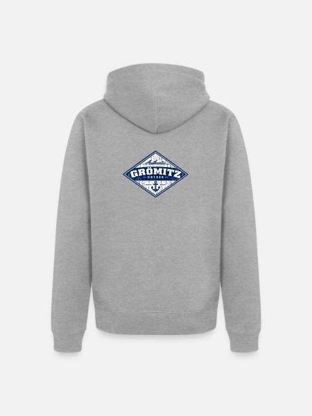 Grömitz - Ostsee - Deutschland - Riesenrad - Unisex Premium Bio Zip Hoodie - Grau meliert