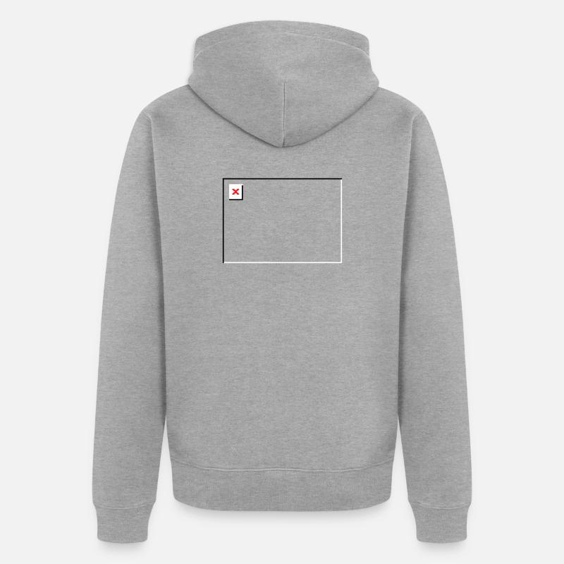 Missing Image – File Not Found Querformat - Unisex Premium Bio Zip Hoodie - Grau meliert