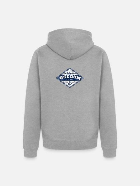 Usedom - Insel - Ostsee - Deutschland - Unisex Premium Bio Zip Hoodie - Grau meliert