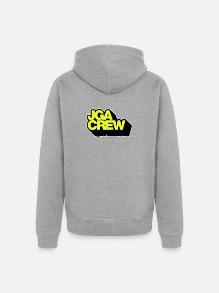 Bachelor Party Crew 3D - Unisex Premium Organic Zip Hoodie - heather grey
