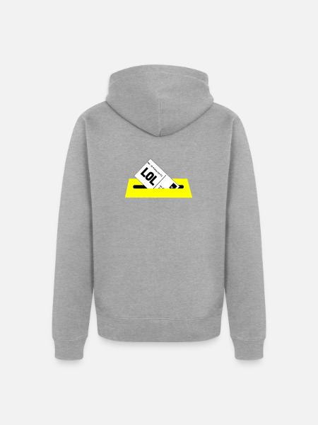 Postkarte - Unisex Premium Bio Zip Hoodie - Grau meliert