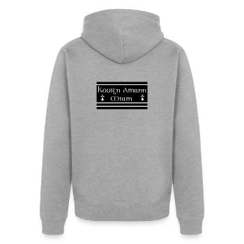 Kouign Amann - Veste à capuche bio Premium Unisexe - gris chiné - Dos - Nico (187cm)