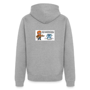 Be Rational Math Cartoon - Unisex Premium Bio Zip Hoodie - Grau meliert - Hinten - Nico (187cm)