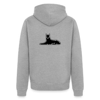 Loup d’Itchkérie 2024 - Veste à capuche bio Premium Unisexe - gris chiné - Dos - Nico (187cm)