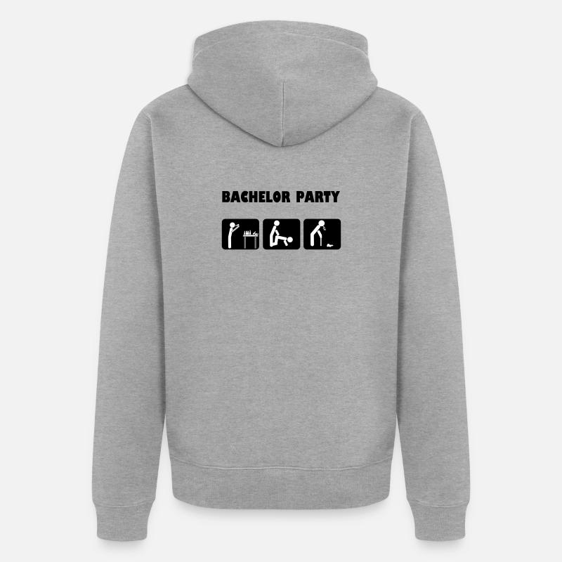 Bachelor celebration - Unisex Premium Organic Zip Hoodie - heather grey