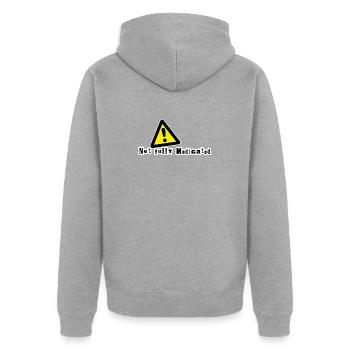Not fully medicated - Unisex Premium Organic Zip Hoodie - heather grey - Back - Nico (187cm)