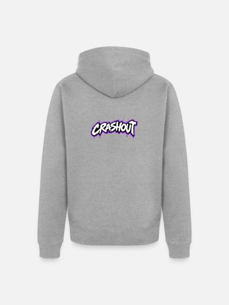 Crashout - Unisex Premium Bio Zip Hoodie - Grau meliert