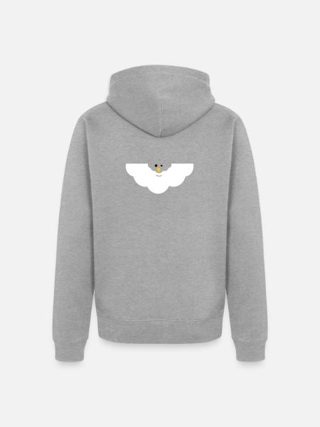 Visage Nuage Câlin - Veste à capuche bio Premium Unisexe - gris chiné