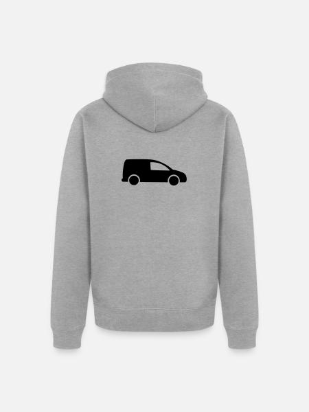 Van logo Delivery - Unisex Premium Organic Zip Hoodie - heather grey