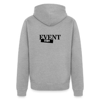 Event Staff - Crew Personnel Event Team - Unisex Premium Organic Zip Hoodie - heather grey - Back - Nico (187cm)