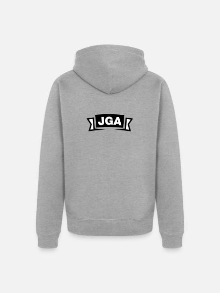 Bachelor Party Emblem / Logo - Unisex Premium Organic Zip Hoodie - heather grey