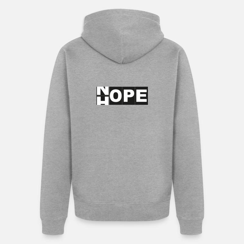 Hope Non - Veste à capuche bio Premium Unisexe - gris chiné