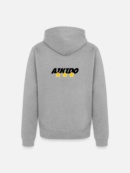 Aikido - Martial Art - Aikido - Unisex Premium Organic Zip Hoodie - heather grey
