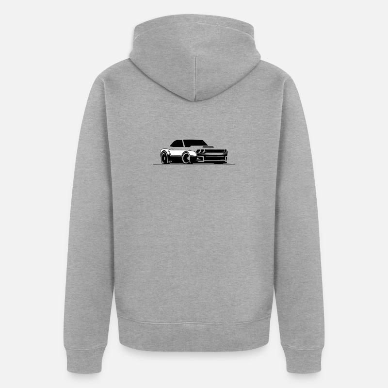 Challenger SRT Hellcat - Veste à capuche bio Premium Unisexe - gris chiné