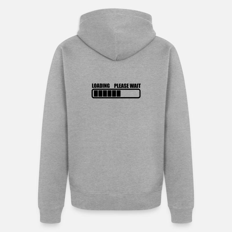 Chargement attendez un certain temps - Veste à capuche bio Premium Unisexe - gris chiné