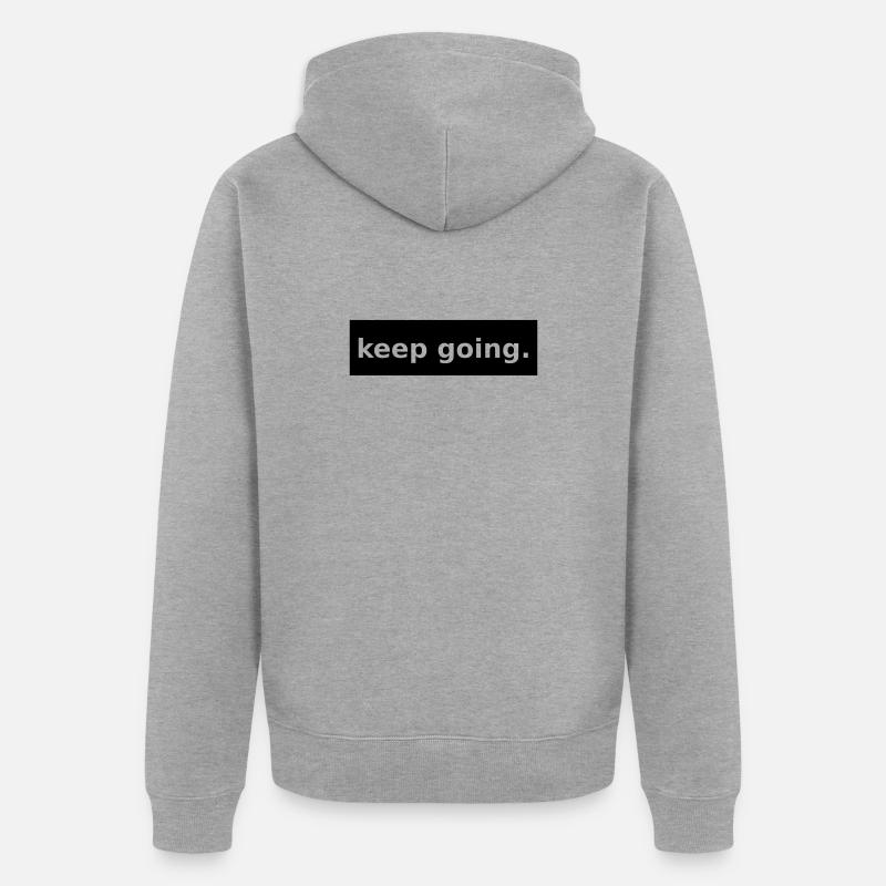 continuez - Veste à capuche bio Premium Unisexe - gris chiné
