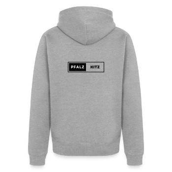 Lauser - Unisex Premium Bio Zip Hoodie - Grau meliert - Hinten - Nico (187cm)