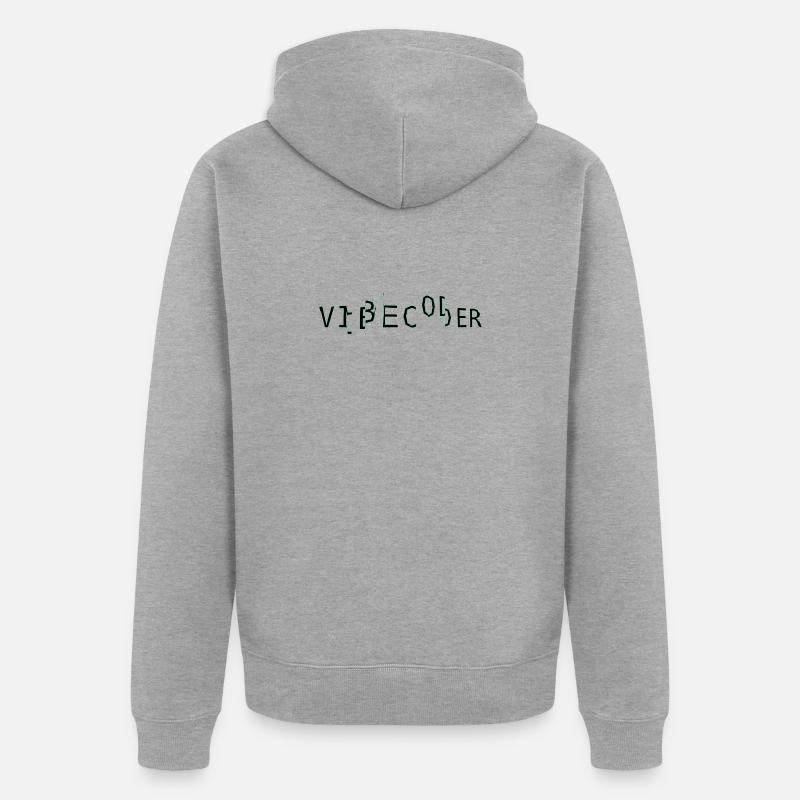 vibecoder_mono bug - Veste à capuche bio Premium Unisexe - gris chiné