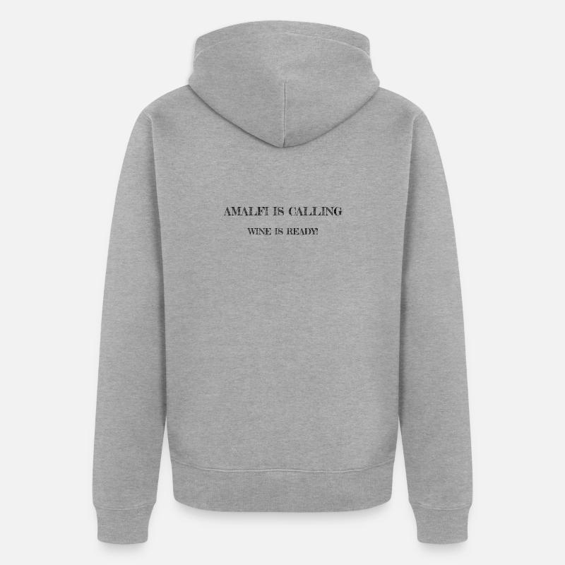 Abstrakte Farbexplosion auf Baumwolle - Unisex Premium Bio Zip Hoodie - Grau meliert