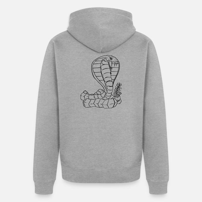 Cobra Vector - Veste à capuche bio Premium Unisexe - gris chiné