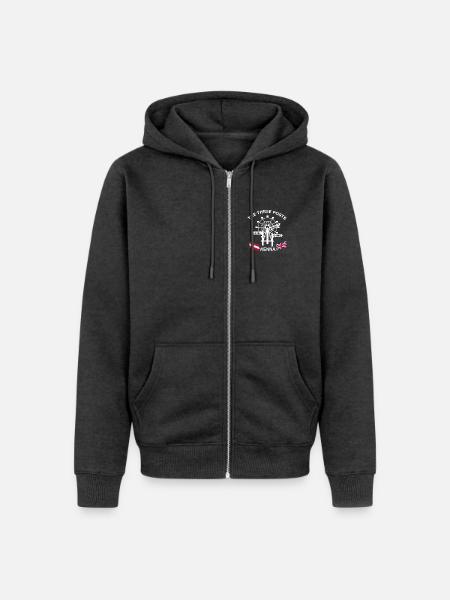 3 Posts Bar - Unisex Premium Bio Zip Hoodie - Anthrazit meliert