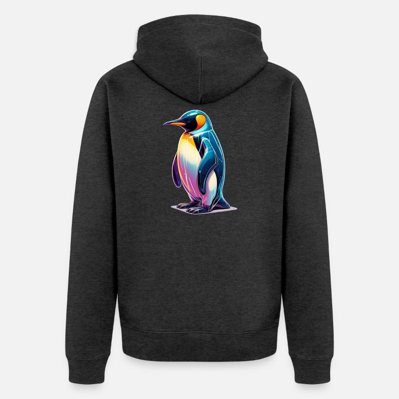 Pingouin - Veste à capuche bio Premium Unisexe - anthracite chiné