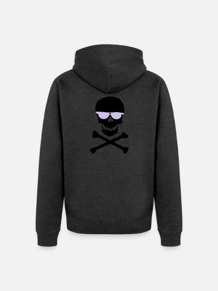 Piratl_mit_brille - Veste à capuche bio Premium Unisexe - anthracite chiné
