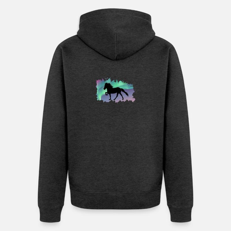 Firefly_Ich_moechte_ein_Vektor_mit_einem_toelte - Unisex Premium Bio Zip Hoodie - Anthrazit meliert