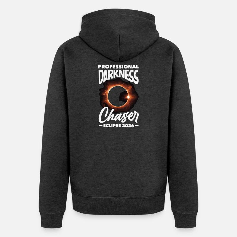 Solar eclipse 2026, August 12 - Unisex Premium Organic Zip Hoodie - heather anthracite