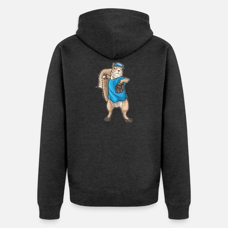 Gant de baseball Squirrel - Veste à capuche bio Premium Unisexe - anthracite chiné