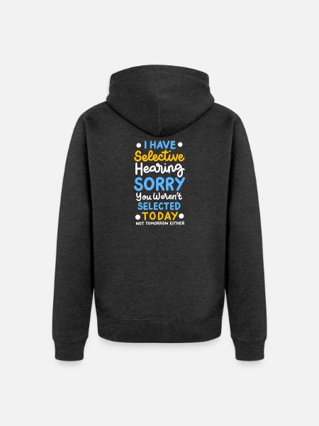 Sarkastisch Lustiger Spruch - Unisex Premium Bio Zip Hoodie - Anthrazit meliert