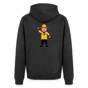 Scout - Veste à capuche bio Premium Unisexe - anthracite chiné - Dos - Nico (187cm)