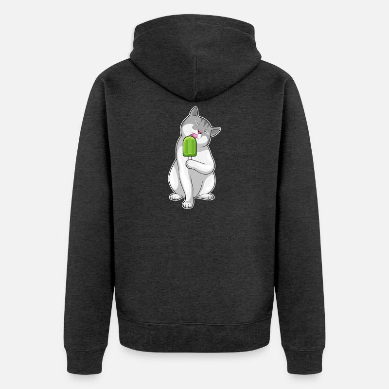 Popsicles pour chat - Veste à capuche bio Premium Unisexe - anthracite chiné