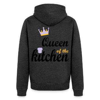 cuisine - Veste à capuche bio Premium Unisexe - anthracite chiné - Dos - Nico (187cm)